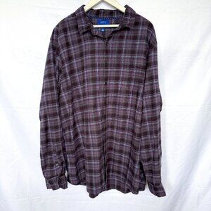 Apt. 9 Purple Plaid Soft Touch Flannel Button Shirt